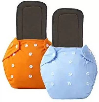 Qskutirdiapers Reusable Cloth Diapers,Adjustable Size with Insert Pads [4 pieces] -[BABY064]