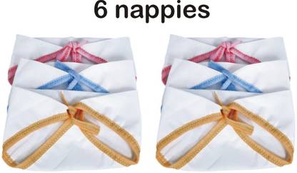 MEEOWMEE New Born Baby cotton cloth diaper/LANGOT/NAPPY WASHABLE (0 TO 6 MONTHS).