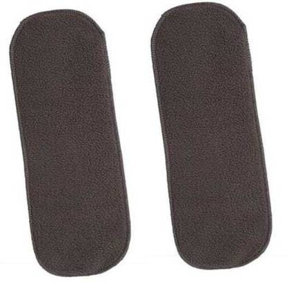shoplance High Quality 5 Layers Bamboo Charcoal Black Inserts Cloth Diaper (Pack of 2)