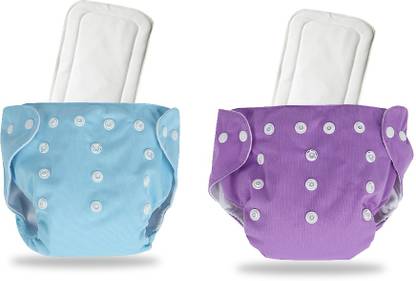 InEffable Baby Reusable Cloth Diaper Nappies With 6 - Layered Microfiber Insert Free Size