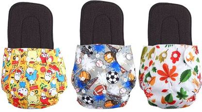 Jaydison Printed Reusable Diaper Cloth Diaper Reuse Nappy With Insert (0-24m)td2