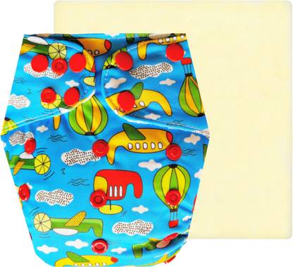Dumbledo BlueSpaceShip Reusable Eco-Friendly Dry Feel 1 Cloth Diaper With Insert