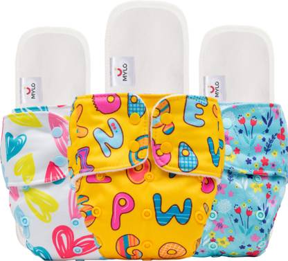 MYLO Baby Leak-Proof Baby Cloth Diaper | Reusable, Washable & Adjustable, 3M-3Y