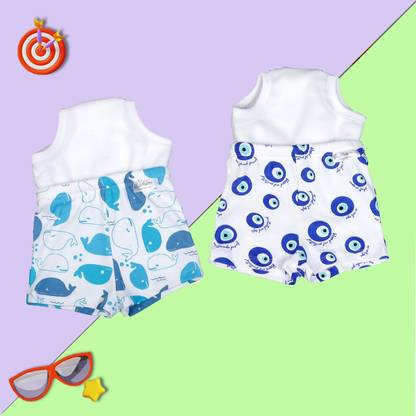 SNUGKINS Potty Training Shorts for Toddlers,Boys-Girls(3-4 Years)-Pack 2-EvilEye-Whale