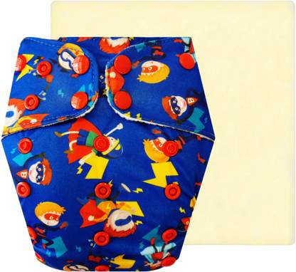 Dumbledo BlueHero Reusable Eco-Friendly Dry Feel 1 Cloth Diaper With Insert