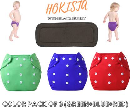 Hokista 100% Cloth Diapers for Babies Washable & Reusable Diaper 3M-3Y