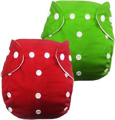 smilykid Reusable Baby Washable Cloth Cotton Diaper- Combo of 2 Pieces (Multi Colours) (