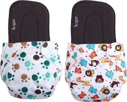 kogar Print Reusable Cloth Diapers + Insert Pad Washable 100% Absorption 0-3 yrsDWTF5