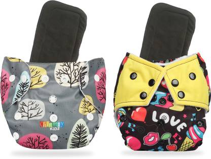 Miss & Chief Cloth Diaper Adjustable Printed With Multi Layered Micro- Fiber Insert Pads