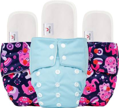 MYLO Baby Leak-Proof Baby Cloth Diaper | Reusable, Washable & Adjustable, 3M-3Y