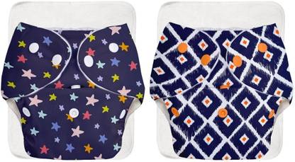 Superbottoms BASIC 2 Cloth Diapers Washable & Reusable for 3M-3Y (2 Shells + 2 Inserts)