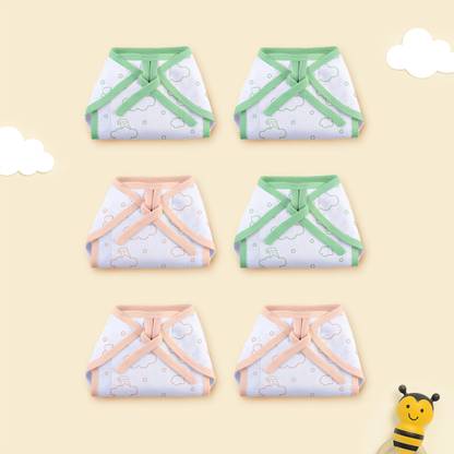 Superbottoms BASIC Double Layered 100% Pure Cotton Langot for 0-3M Baby | 6pcs | Up to 5 kg