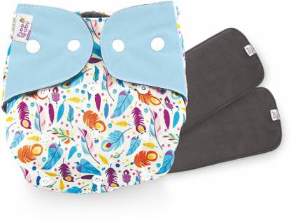 Beebaby Bumtelligent Baby Cloth Diaper & 2 RapiDry Inserts|Adjustable Reusable Washable.