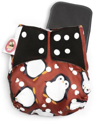 Honey Boo Free Size Washable & Reusable Cloth Diaper With 1 Absorbent Soaker Pad (3M-3Y)