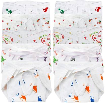 DON CARE New Born Baby Hosiery Cotton Single Layer Nappies Pack Of 10(0-6 Months)
