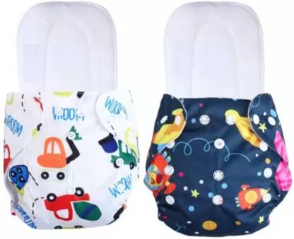 jamex Printed Reusable Diaper Reuse Nappy Cloth Diaper Baby Pants & Insert ( 0-3Y) B7