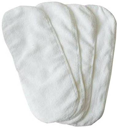 Yutiriti 4Pc Washable Microfiber Diaper Changing Insert Cloth Pad Cover for Babies - White