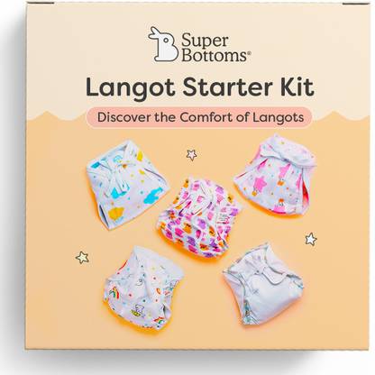 Superbottoms Langot Starter Kit with 5 Premium Best Langot l New Born Baby Langots for 0–6M