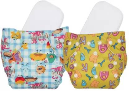 jamex Free Size Reusable Cloth Diaper With 2 Dry Feel Absorbent Soaker Pad (3M-3Y)