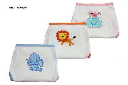 Softcare New born square padded nappy with string tie up