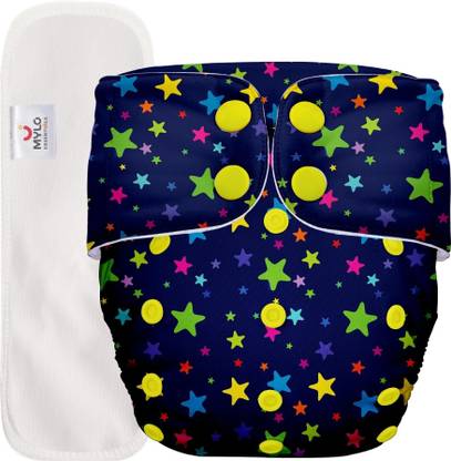 MYLO Baby Leak-Proof Baby Cloth Diaper | Reusable, Washable & Adjustable, 3M-3Y