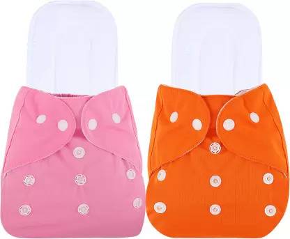 Catcart Baby Reusable Cloth Diapers + Insert Pad, Washable, 100% Absorption, 0 - 3 yrs