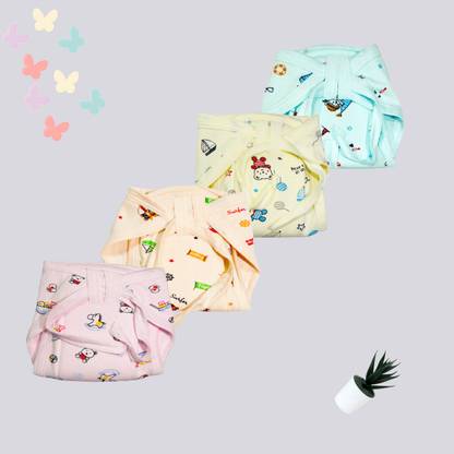 GODADIWALA NewBorn Baby Cotton Hosiery Fabric Wide Padded Baby Reusable Nappy Langot