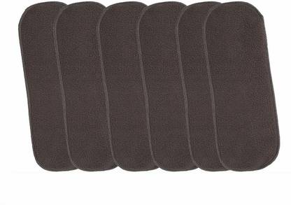 Alya Pack of 6 Baby Bamboo Charcoal Microfiber(4 Layers) Insert Pad For Cloth Diapers