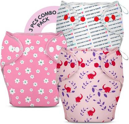 bumberry New & Improved Smart Nappy (XS |0-3 mths) Cloth Diaper For Just Borns Kit 2