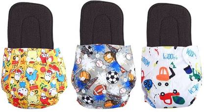 Jaydison Printed Reusable Diaper Cloth Diaper Reuse Nappy With Insert (0-24m)td2