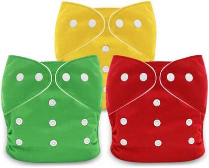 Lapry Baby Reusable 3 Diaper - Soft, Adjustable, Leak-Proof Diaper for Newborns