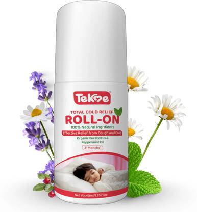 tekme Total Cold Relief Roll-On for Babies, Relief from Cold, Cough & Nasal Congestion Manual Nasal Aspirator