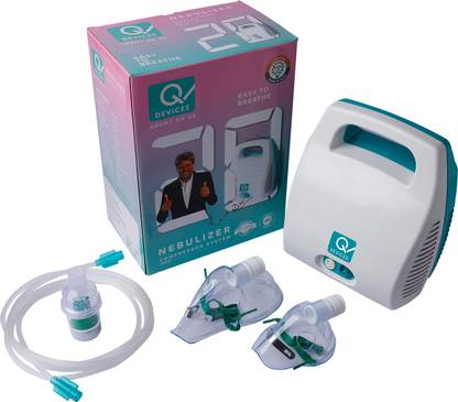 Q DEVICES Nebulizer Compressor System for Child & Adults, High Nebulization Rate Nebulizer