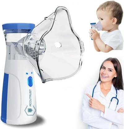 Accutrust Portable Ultrasonic Mesh Nebulizer Machine for Adults & Kids – Rechargeable USB Nebulizer