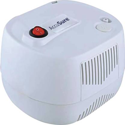 AccuSure Compressor Nebulization Machine with complete Kit (Adult & Child Mask) Compact Nebulizer