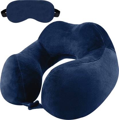 Greeli Premium Travel Neck Pillow Adjustable 360 Degree Neck Support Headrest Airplane Neck Pillow & Eye Shade