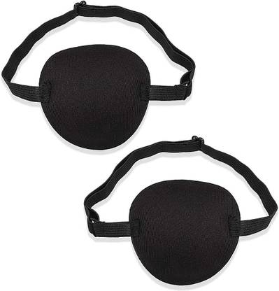 goho 2 PCS Set Eye Patch Single Eye Mask with Adjustable Buckle Soft and Comfortable Eye Shade