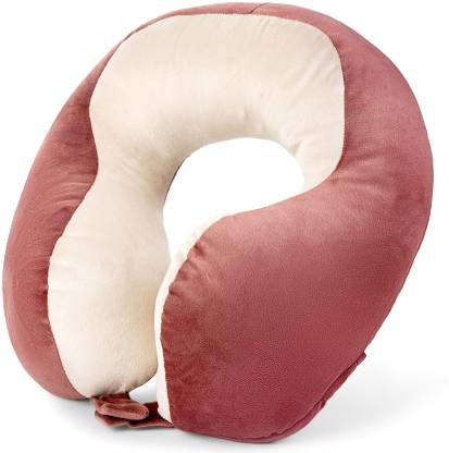 Trajectory Supercomfy Wanderer Pink Beige Neck Pillow Cushion Travel in Flight Car train Neck Pillow