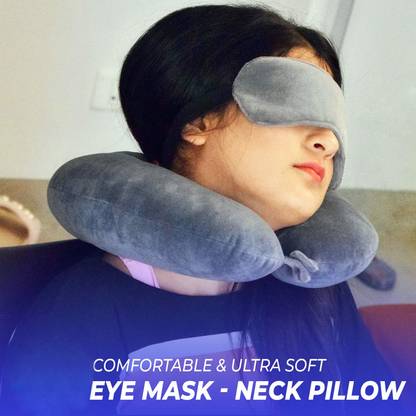 Zexsazone U Shap Soft Neck Pillow travelling headrest, Multipurpose neck rest with Eyemask Neck Pillow
