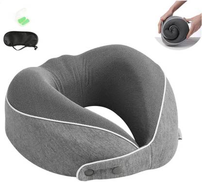 PALAY Travel Neck Pillow Memory Foam Solid Travel Pillow Pack of 1