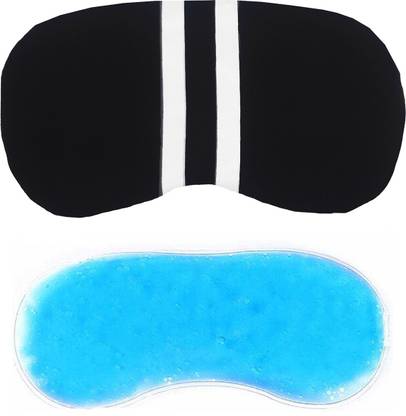 Jenna WhiteLine Black Gel Sleeping Eye Mask for Insomnia, Meditation, Puffy Eyes and Dark Circles