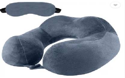 Jounwal Grey U Shape Neck Pillow travelling headrest, Multipurpose neck rest Neck Pillow & Eye Shade