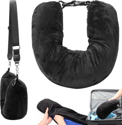 Ofifo Stuffable Neck Pillow for Travel Stuffable Neck Pillow with Adjustable Neck Size Neck Pillow
