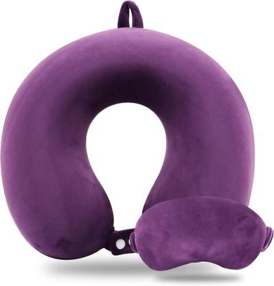 PUMPUM Microfiber Travel Pillow with Eye Mask Neck Pillow & Eye Shade