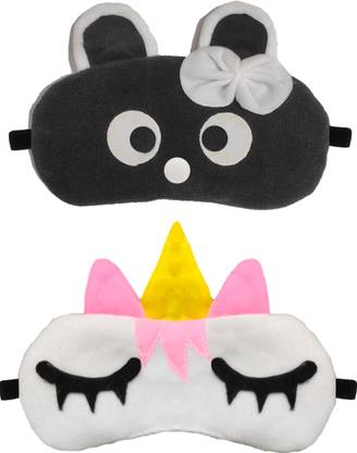 Juzzii Velvet Cute Unicorn and Baby doll Sleeping Eye Shade mask for Men Women Girls Boys Kids - Model No.50-35 Eye Shade