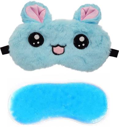 Jenna Fur Kitty Blue Gel Sleeping Eye Mask for Insomnia, Meditation, Puffy Eyes and Dark Circles Eye Shade