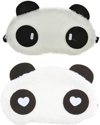 Jonty WH Cylinder Panda Travel Sleep Cover Blindfold (Pack of 2) Eye Shade