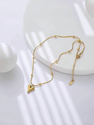 Sparqle Anti Tarnish Love Pendant For Women Waterproof Gold-plated Plated Stainless Steel Necklace