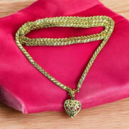 Traditional Pendant 24 Inch Gold-plated Plated Copper Chain