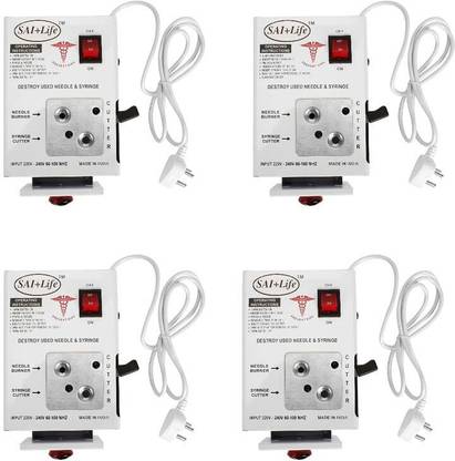 Spylx Needle Destroyer Machine for Hospital & Laboratory, On/Off Switch, Pack of 4 Needle Burner
